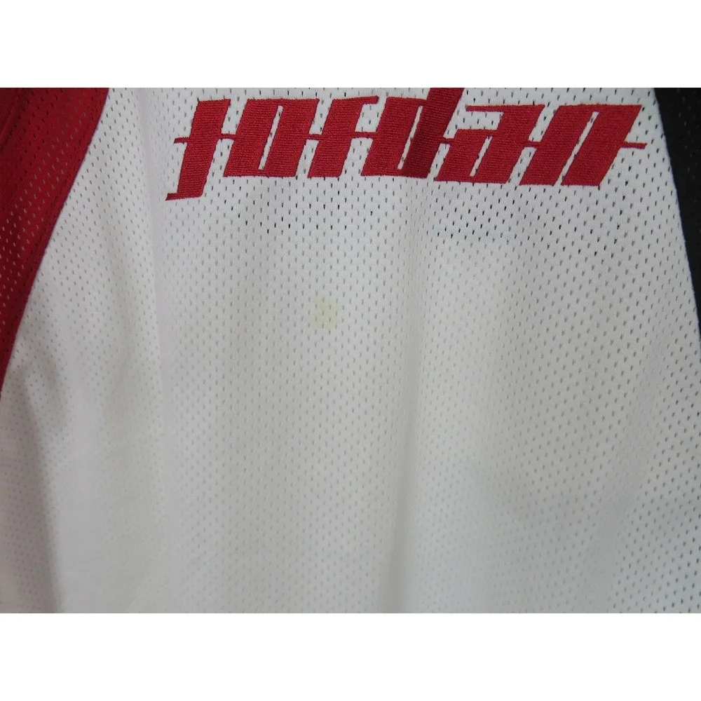 Vtg Air Jordan Jersey Mens 3XL White Red Mesh Sleeveless 23 Basketball Tank Top